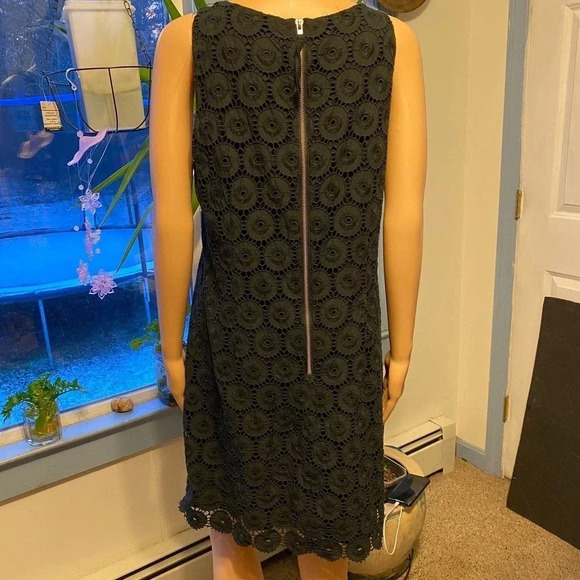 Ruby Rd Cotton Lace Black Sleeveless Dress Women Size 12 - Picture 2 of 7